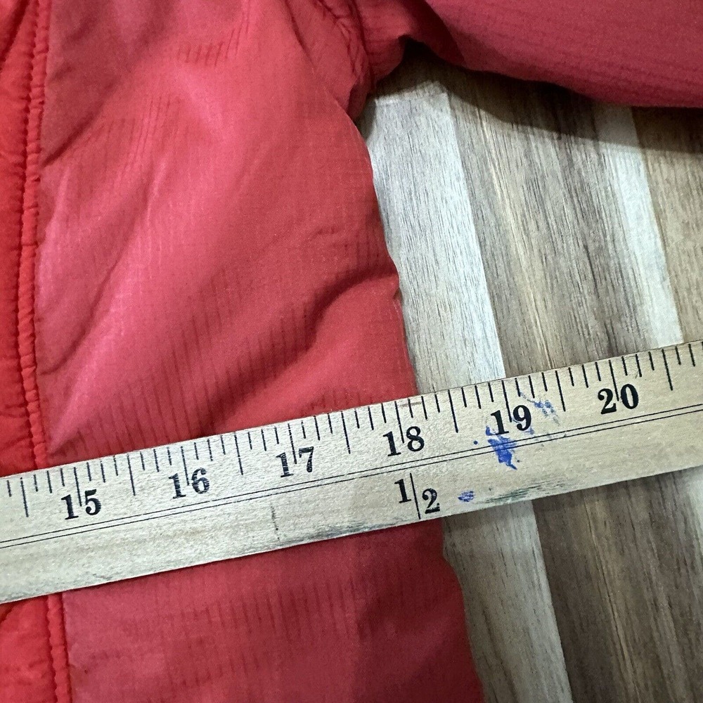 LL Bean Puffer Jacket Womens Extra Small Red Full Zip Hooded Outdoor Primaloft - Picture 6 of 9